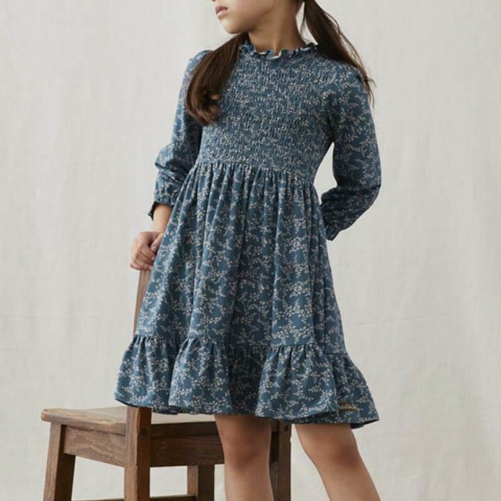 Matilda Jane Just Imagine Zoey Girls Floral Smocked Dress size 6 - Picture 2 of 6